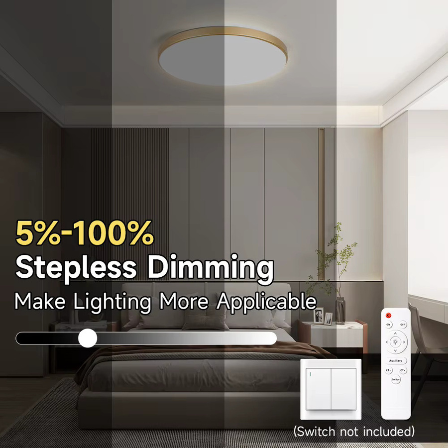 CHENBEN Moderne RGB LED Deckenleuchte in Weiß, Dimmbar mit Fernbedienung, Runde Smart Deckenlampe für Wohnzimmer und Küche - Bild 5