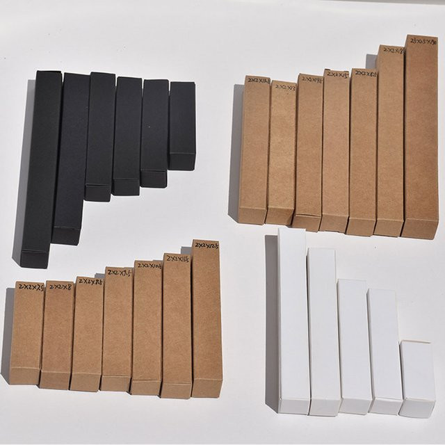 100 Stück White Paper Tube Verpackungsboxen aus Karton in Weiß für Lippenstift, Parfüm oder ätherische Öle - Bild 1