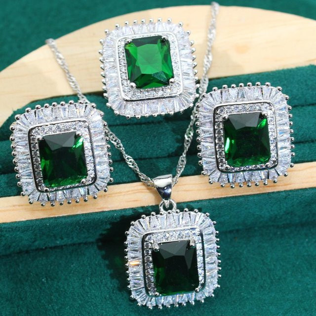 YIRAN Jewelry Schmuckset, Kupfer, Silber, Zirkonia, Unisex - Bild 1