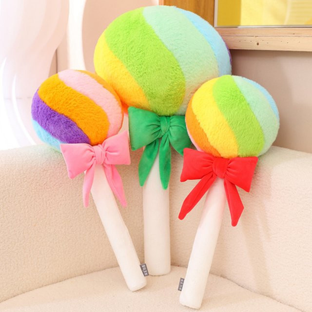 pangcangshu Bunte Süßigkeiten Puppe Plüsch, Lollipop, Weiche Angefüllte Cartoon Süße Sofa Kissen, Bunt / Mehrfarbig - Bild 1