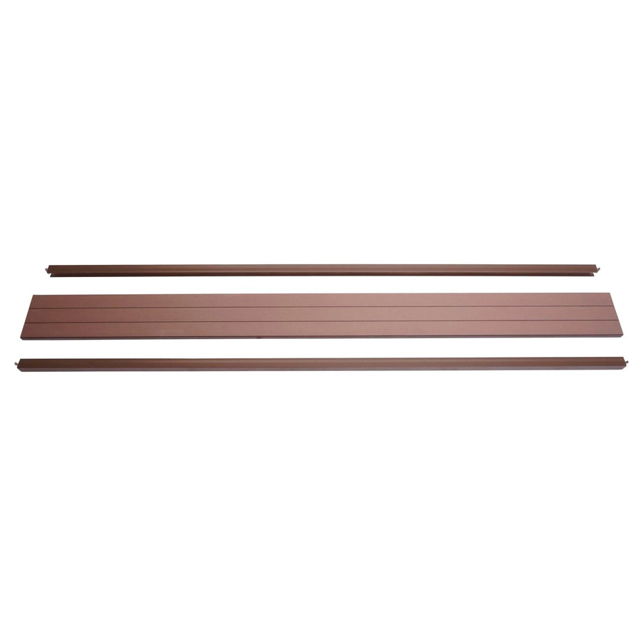 MCW Abschluss-Set für WPC-Sichtschutz Savoie mit Abschlussprofil Windschutz und Alu-Pfosten, Farbe: Braun, Höhe: 180 cm - Bild 2