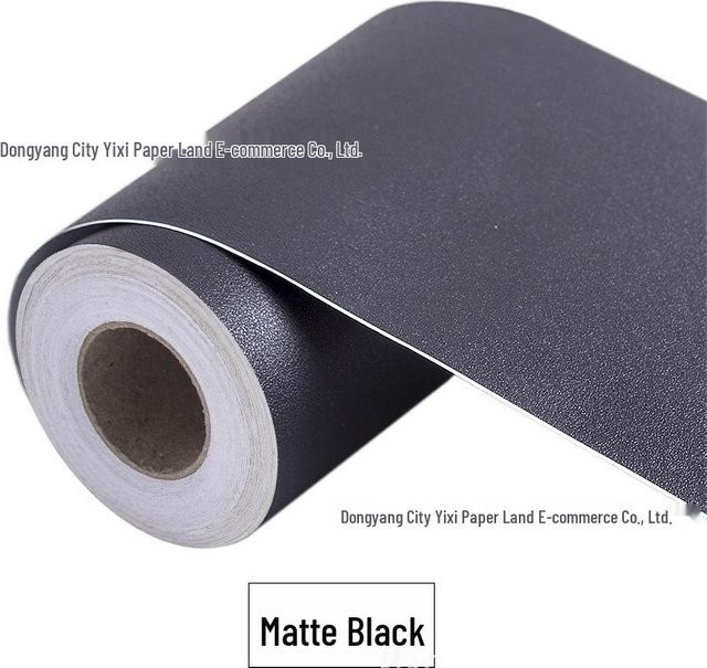 HomeHarmony Selbstklebende PVC Dekorationsleiste für Wand und Glas, matt schwarz, Breite: 12 cm, Länge: 5 m - Bild 1