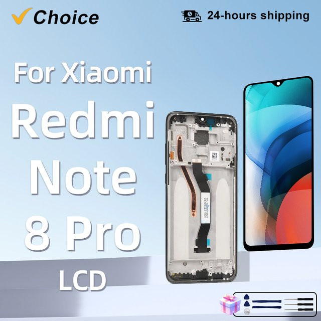 Xiaomi Redmi Note 8 Pro Ersatz Display mit Touchscreen Digitizer in Schwarz, 6.53 Zoll - Bild 1
