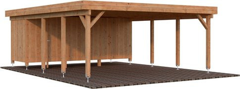 Palmako Carport Karl mit Geräteraum aus Fichtenholz in Hellbraun, B/T/H: 600 x 762 x 254 cm - Bild 2