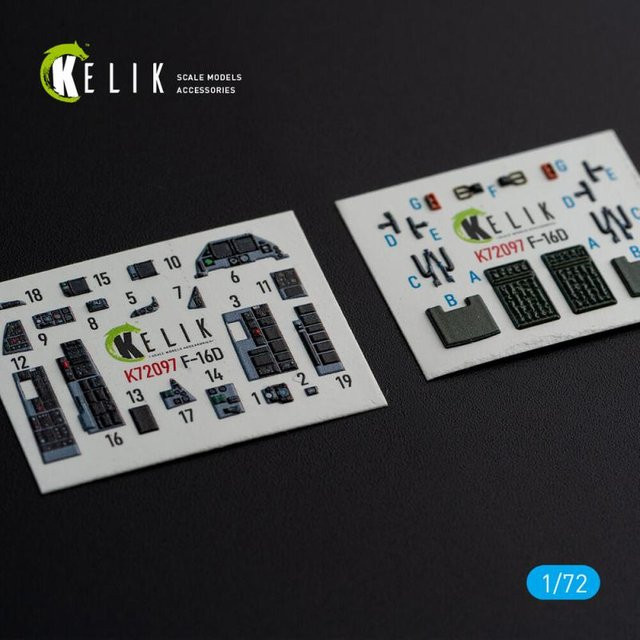 Revell F-16D - Interior 3D-Decals - Bild 1