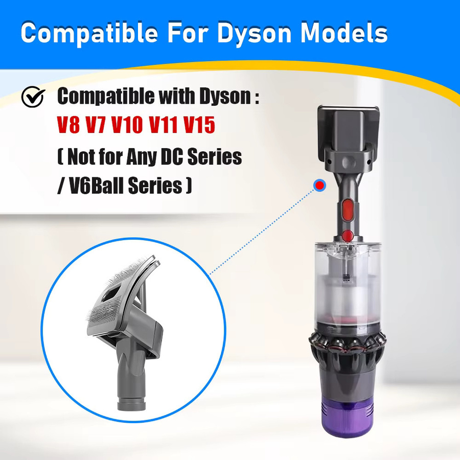 Dyson Hundesalon Pinsel für V6 V7 V8 V10 V11 V15 in Grau mit Konverter zur Fellentfernung für Hunde und Katzen - Bild 4