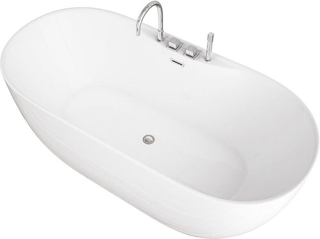 Home Deluxe Badewanne LENI mit Armatur, weiß, oval, Acryl, B/T: 170 x 80 cm - Bild 2