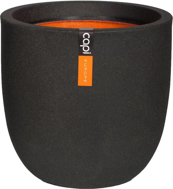 Capi Pflanztopf Smooth rund Schwarz Durchmesser: 54 cm, Höhe: 52 cm - Bild 1