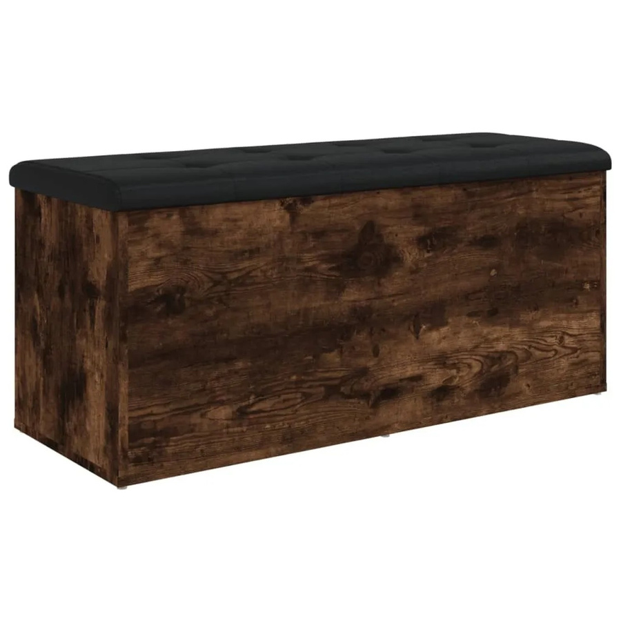 DELUKE Sitzbank JONA mit Stauraum in Räuchereiche, Aufbewahrungsbank für Flur und Wohnzimmer, B/T/H: 110 x 42 x 45 cm - Bild 2