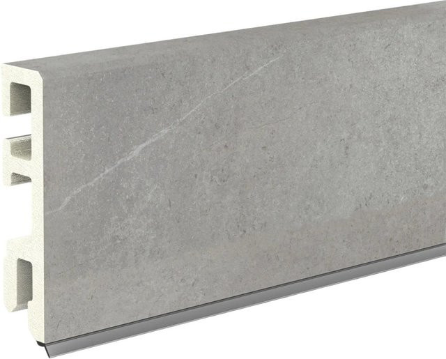 Döllken Hartschaumleiste USL60 Dekor Fliese Urban in Grau, B/H/T: 60 mm x 14 mm x 2500 mm - Bild 1