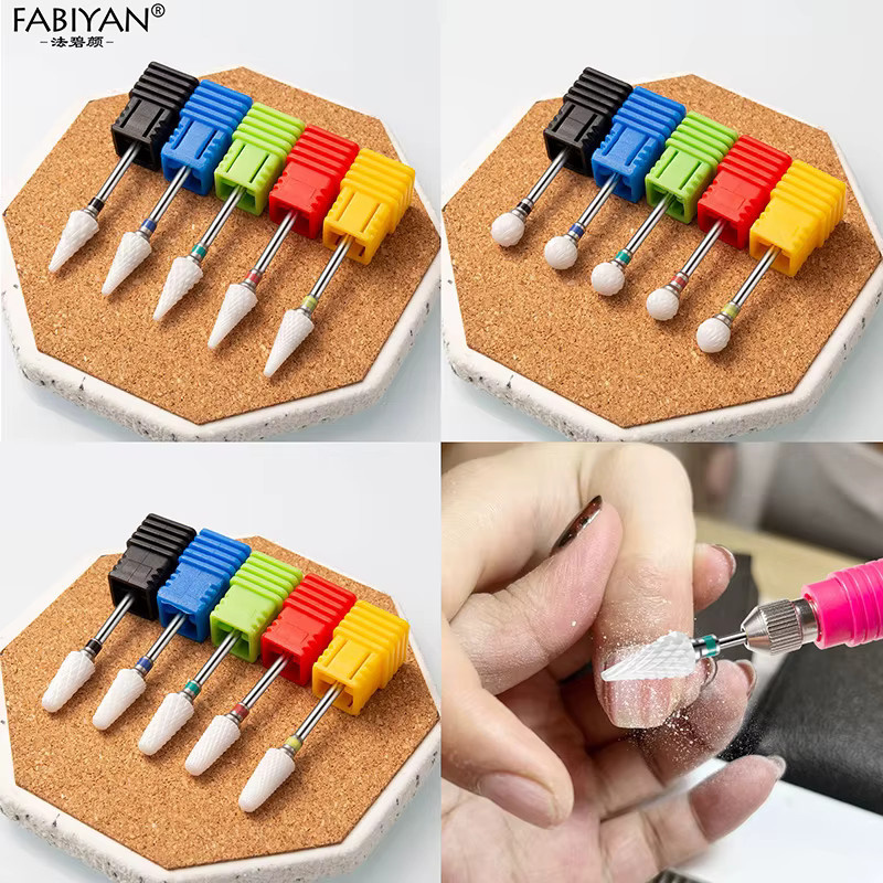 FABIYAN Keramik-Nagelbohrer, Fräser für Maniküre, 3/32 Zoll - Bild 2
