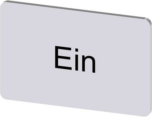 Siemens Bezeichnungsschild 3SU1900-0AD81-0AB0 in Silber und Weiß, 10 Stück - Bild 1
