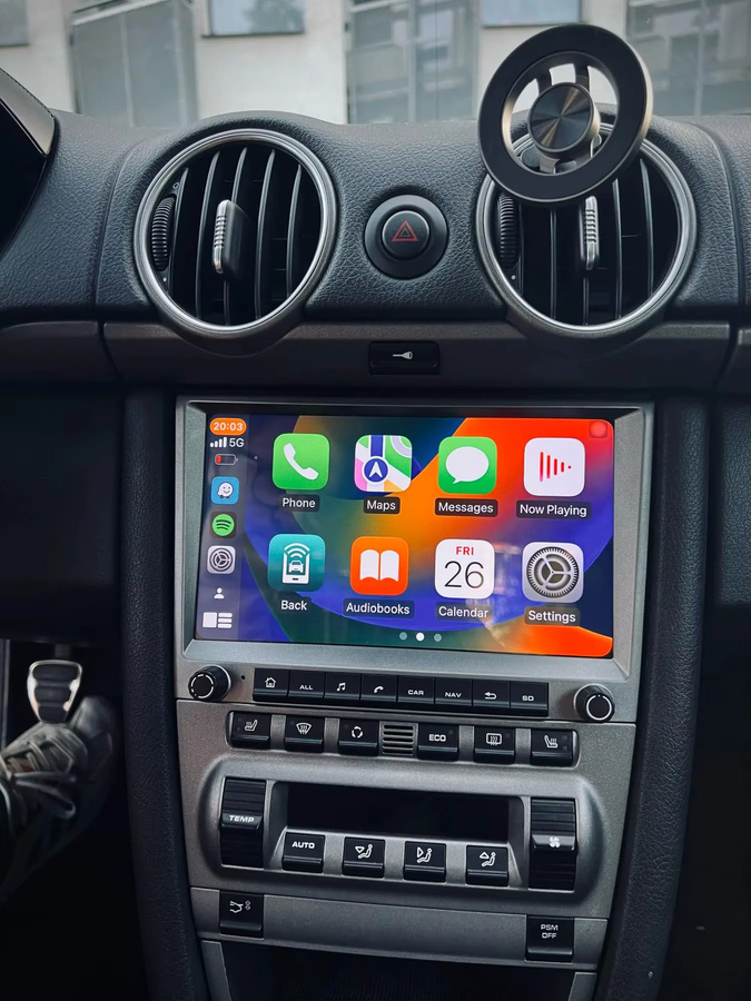 CHSTEK OEM Android Multimedia Autoradio mit Carplay, Bluetooth und 4G Navigation für Porsche Cayman 911 987 Boxster 997 in Schwarz - Bild 4