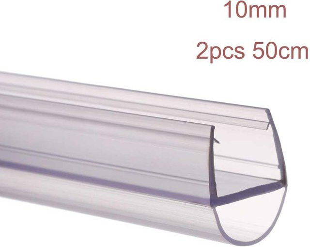 Amumu Silikondichtung für Glasduschtüren, transparent, 10 mm Dicke - Bild 1