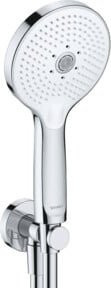 Duravit Wandanschlussbogen-Set MinusFlow mit Handbrause und Schlauch in Chrom und Weiß - Bild 1