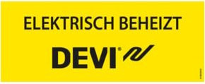 Devi Kennzeichnungsaufkleber elektrisch beheizt gelb 19-805845 - Bild 1