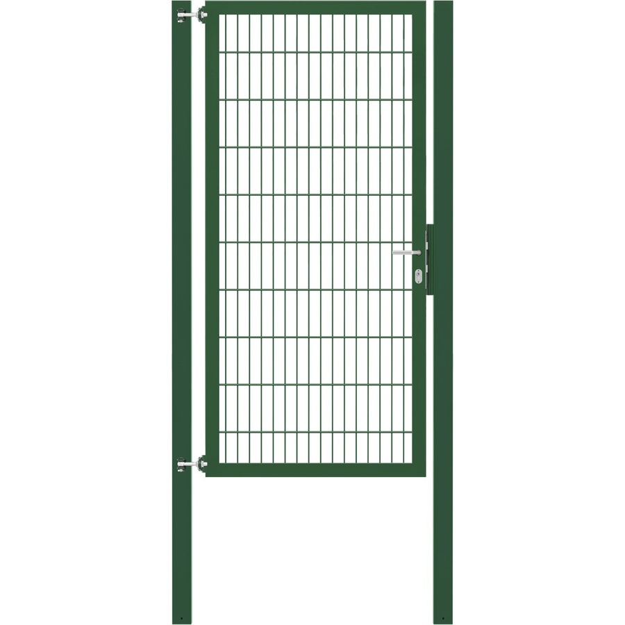 Einzeltor Flexo Plus in Grün mit Pfosten aus Stahl, Breite: 100 cm, Höhe: 200 cm, Pfosten B/T: 80 x 80 cm - Bild 2