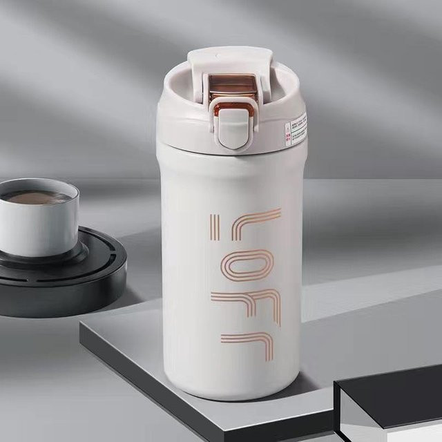Doppelwandige Edelstahl Kaffeetasse von Yiran Furniture, 600ml, in Schwarz, Gold oder Weiß - Bild 1
