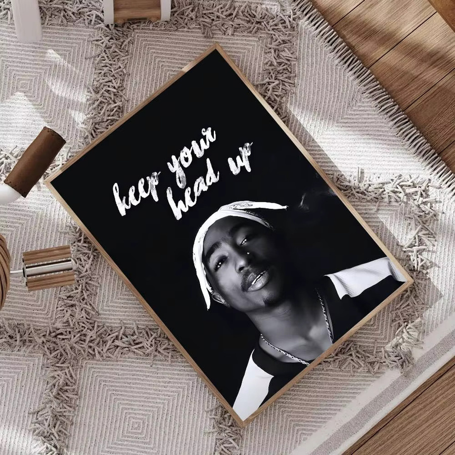 Tupac Shakur Vintage Poster Retro Wandkunst als grafisches Portrait für deine Wanddekoration - Bild 4