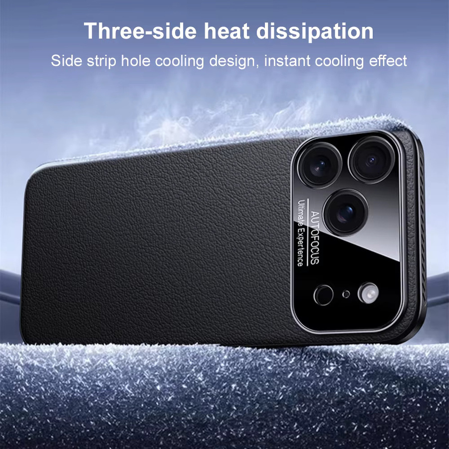 AKABEILA Lederhülle mit Magnetverschluss für iPhone 17 Pro Max 16 15 14 Pro Max in Schwarz - Bild 5