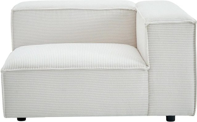 Vente-unique Sessel Ruzolo mit gerader Rückenlehne in Beige aus Cord-Samt, Breite: 121 cm, Tiefe: 105 cm, Höhe: 67 cm - Bild 1
