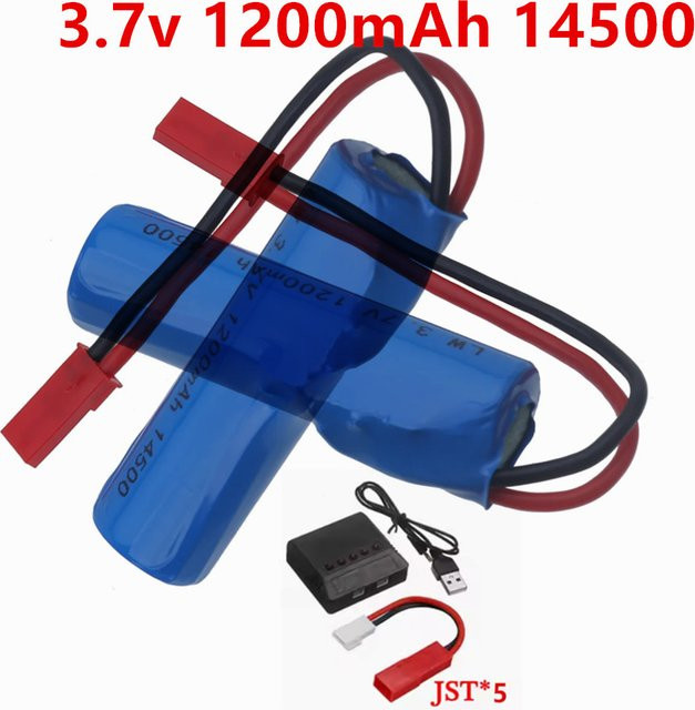 RC.BURST Li-Ion Akku 14500 3,7V 1200mAh mit JST-Stecker in Blau für RC-Autos und ferngesteuertes Spielzeug - Bild 1