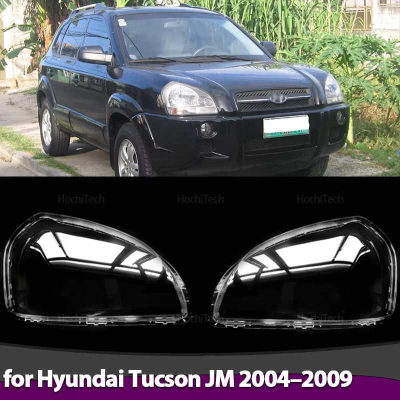 HochiTech Front Scheinwerfer Objektiv Abdeckung für Hyundai Tucson JM 2004-2009, Transparent - Bild 3