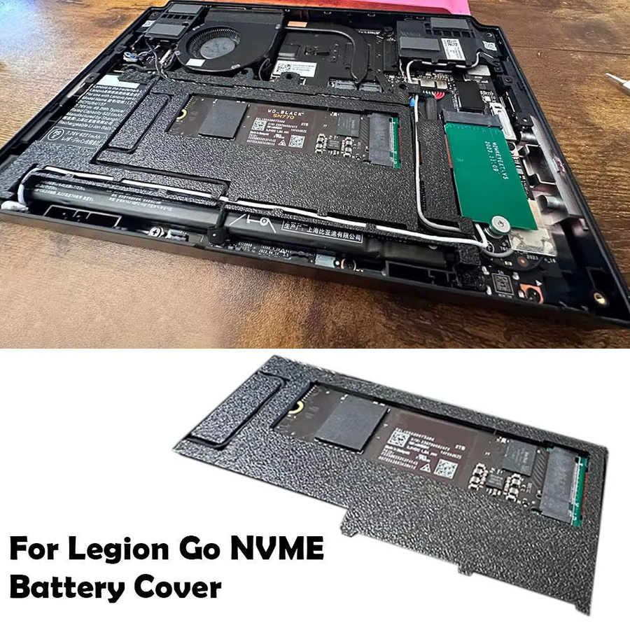Lenovo Legion Go Ersatzteil Set mit NVMe M.2 SSD Board und Batterieschutz in Schwarz - Bild 3