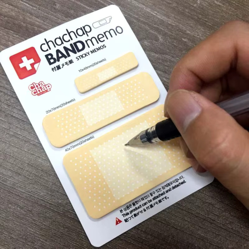 Beschreibbare Haftnotizen in Verbandform als Punktmarkierung und Lesezeichen aus Papier - Bild 2
