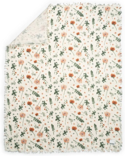 Elodie Soft Cotton Decke Meadow Blossom in Multicolour aus Baumwolle mit floralem Design - Bild 1
