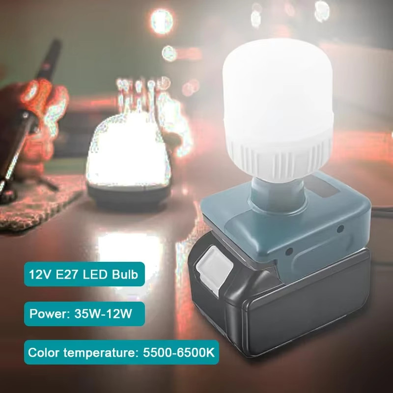 ZWINCKY LED-Arbeitsleuchte 12 W mit 1500 lm und 6500 K für Makita 18 V Akku, kabelloses LED-Flutlicht für die Baustelle - Bild 5
