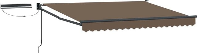 vidaXL Elektrische Ausziehbare Markise in Taupe aus Aluminium und Polyester - Bild 1