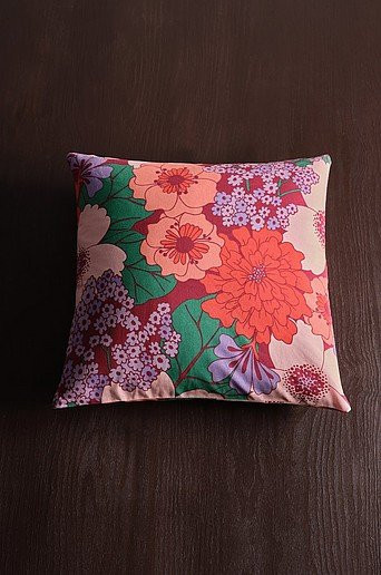 Jotex Kissenbezug DANDI mit floralem Retro-Design aus Baumwolle, Orange/Mehrfarbig, B/T: 50 x 50 cm - Bild 1