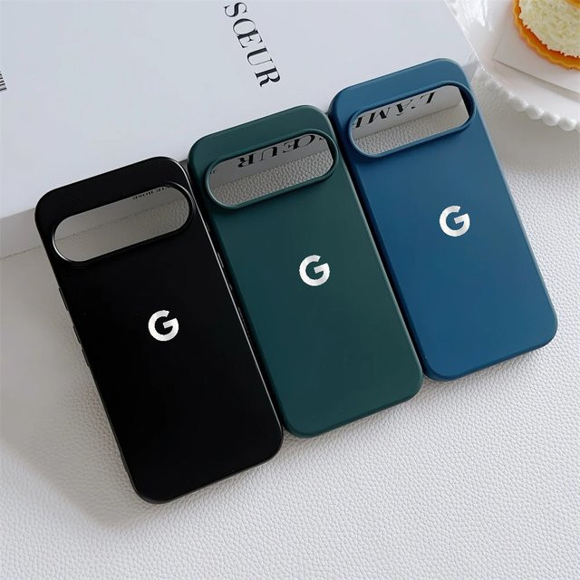 Stoßfeste Flüssigsilikonhülle für Google Pixel 10 Pro XL, 9 Pro, 9, 8, 7, 6, A, 10A in Schwarz und Grün - Bild 1