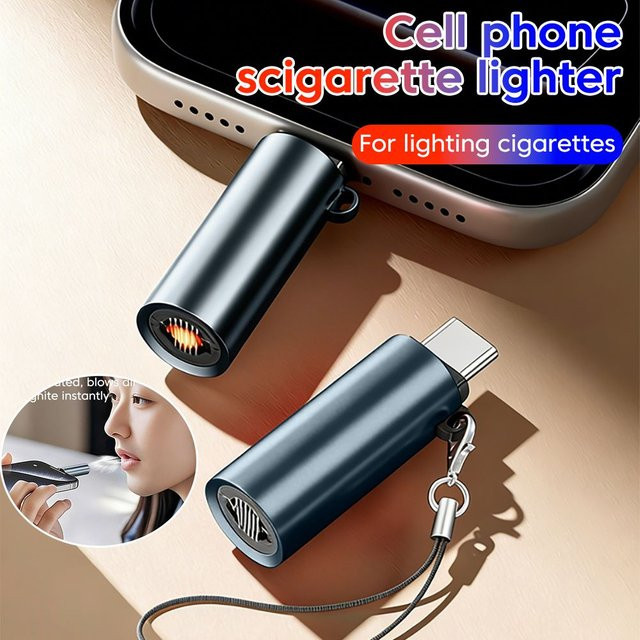 elough USB-C Feuerzeugadapter für Outdoor-Sicherheit in Grau - Bild 1