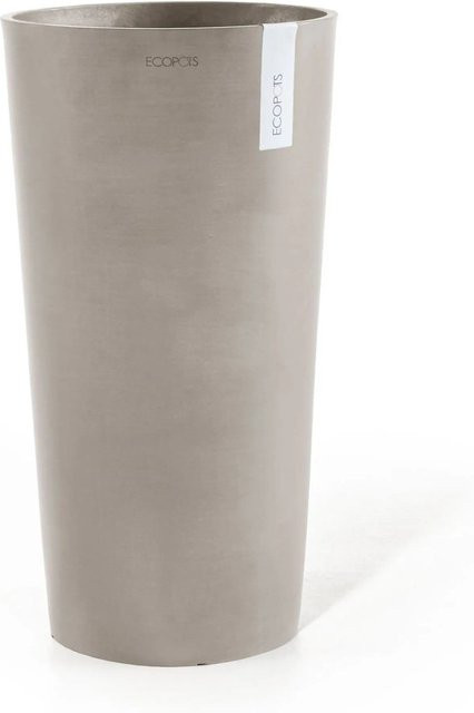 Ecopots Pflanztopf Amsterdam Halbhoch in Taupe mit Stein-Look, B/T/H: 34 x 34 x 66 cm - Bild 1