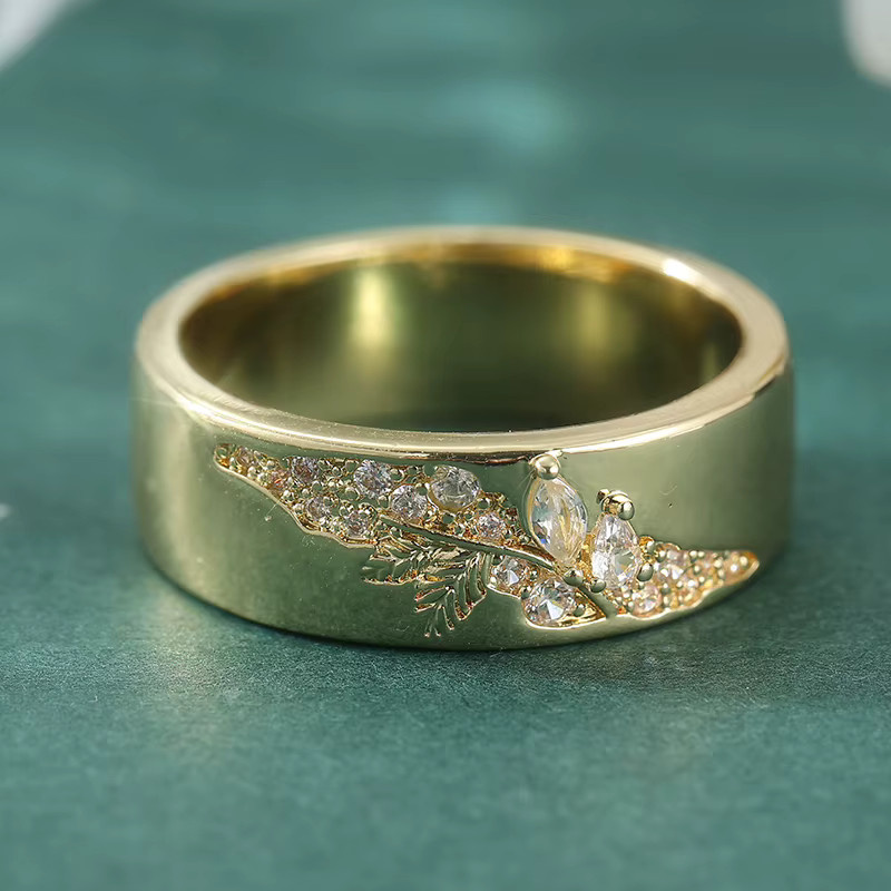 YoYo Ring, Gold, Messing, Zirkonia, Damen - Bild 2