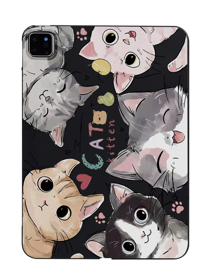 Mattierte Tablet-Hülle für Samsung Galaxy Tab S7 Plus S8 S9 S10 S11 Ultra A7 A8 A9 mit Katzen-Design als ästhetisches Cover - Bild 7