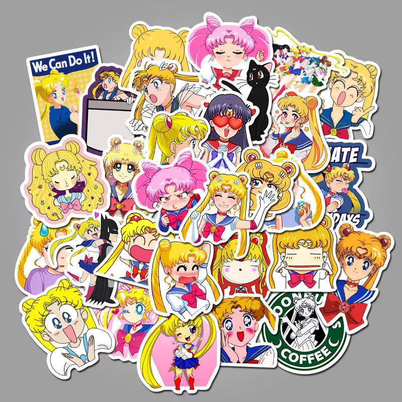 Bandai Sailor Moon Aufkleber, 50-teiliges Set, bunt - Bild 3