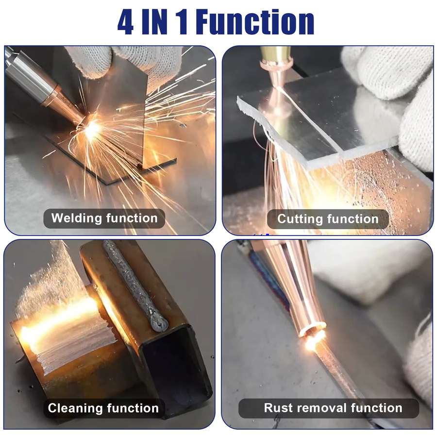 CNCZONE 4-in-1 Laser-Schweißgerät mit 2000W Faserlaser und Wasserkühler für Metallschweißen, Reinigung und Schneiden mit SUP 4-in-1 Pistole - Bild 2