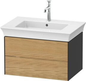 Duravit Waschtischunterschrank White Tulip ohne Aufsatz, B/H/T: 41 x 68,4 x 45,8 cm, hochglanzgrau - Bild 1