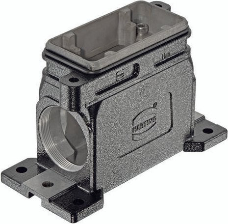 HARTING Sockelgehäuse 19 40 010 1264 19400101264 aus Edelstahl in Schwarz - Bild 1