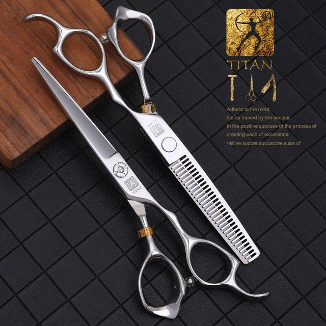 TITAN Effilierschere aus Japan 440C Stahl, Unisex - Bild 1