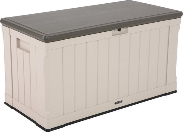 Lifetime Kissenbox Harmony Gartenbox aus Kunststoff, 440 l, grau, B/T/H: 128 x 64 x 67 cm