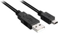 Sharkoon USB 2.0 Kabel mit USB-A auf Mini-USB Stecker in Schwarz - Bild 1