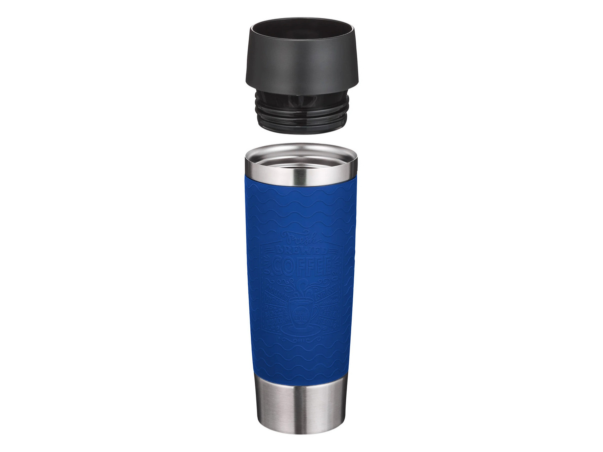 EMSA Travel Mug Essential Isolierbecher aus Edelstahl in Blau, B/T/H: 8 x 8 x 24,2 cm - Bild 2