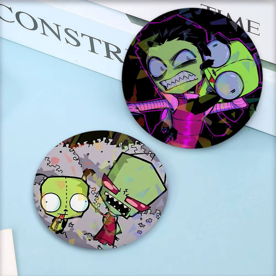 Brosche Alien ET Green Invader ZIM, Unisex - Bild 2