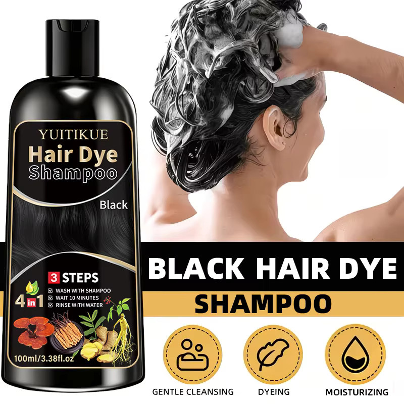 YUITIKUE Kräuter-Schwarzhaarfarbe-Shampoo, 100 ml - Bild 3