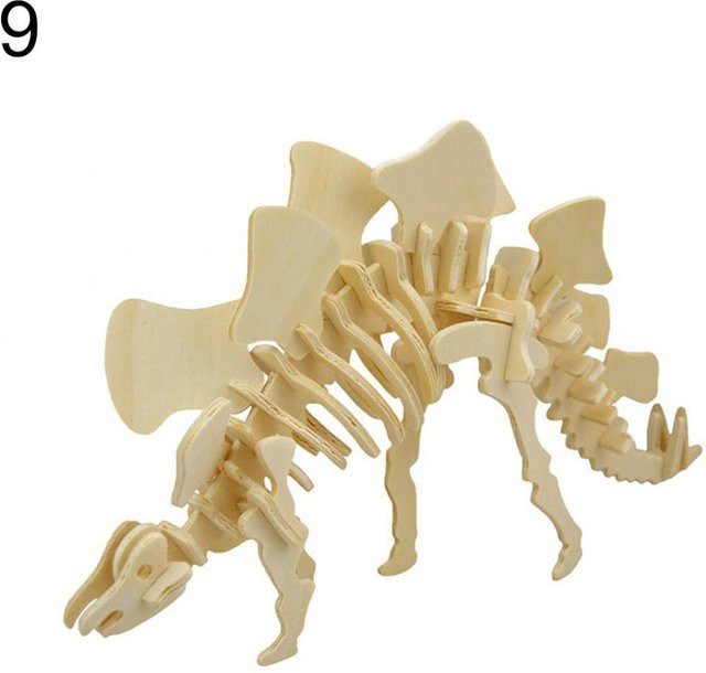 Dinosaurier-Skelett-Puzzle, 3D-Simulations-Lernspielzeug, Holz - Bild 1