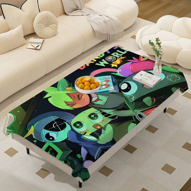 JINGYUE Pet Cartoon Tischdecke D-Dandys Worlds, abwischbar, rechteckig, Mehrfarbig, B: 180 cm, T: 150 cm - Bild 1